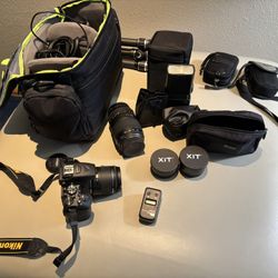 Nikon Camera With Accessories 