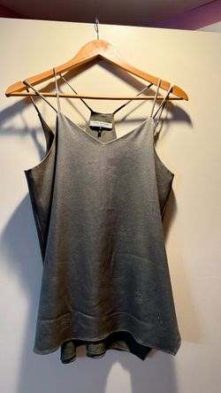 Halston Heritage Satin Cami Tank Top, S 4-6