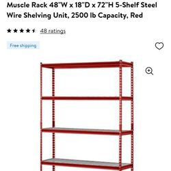 Five Shelf Steel Wire Shelving Unit Supports Up To 2500 Lb 