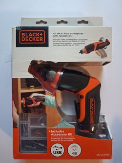 Black+Decker 4V Max Pivot Screwdriver w/accessories