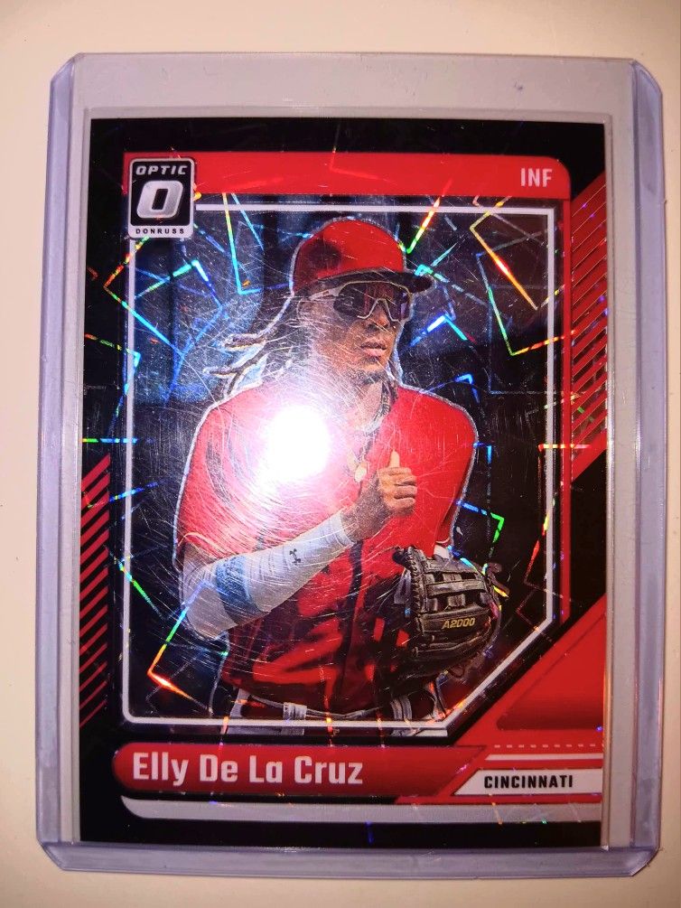 2024 PANINI DONRUSS ELLY DE LA CRUZ BLACK VELOCITY ROOKIE BASEBALL CARD /39