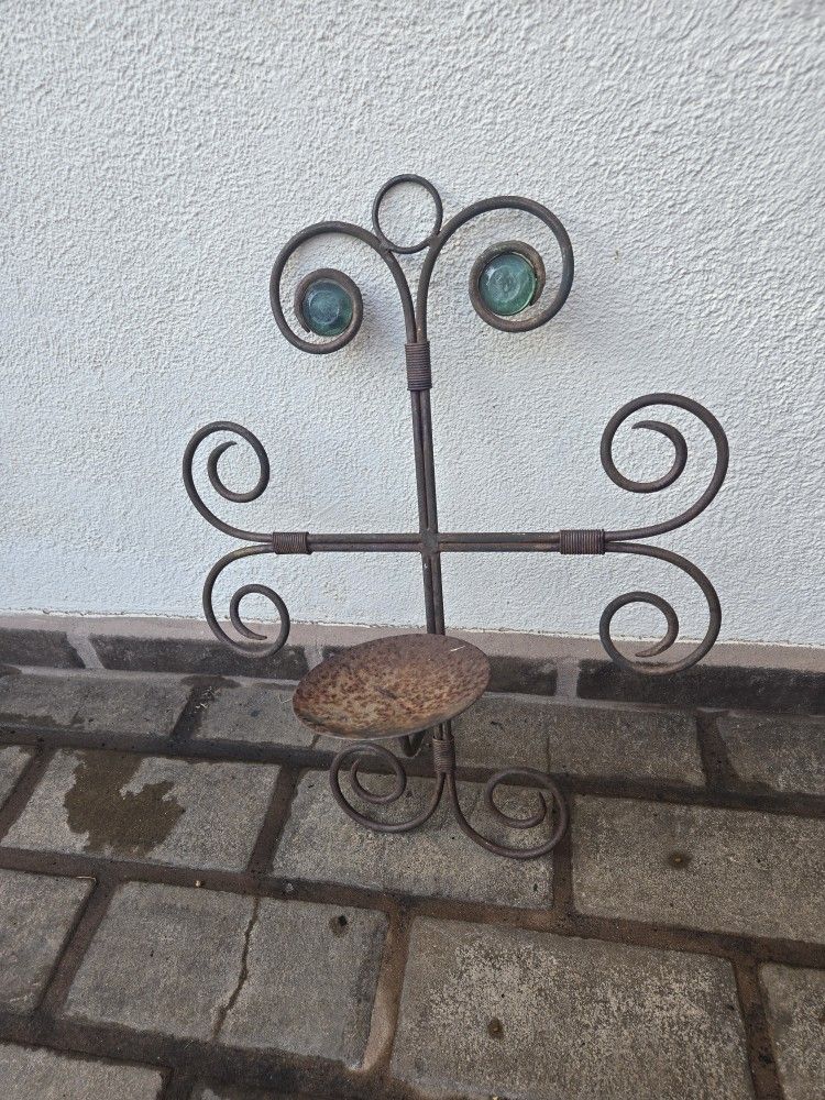 Cast Iron Cross/Candle Holder