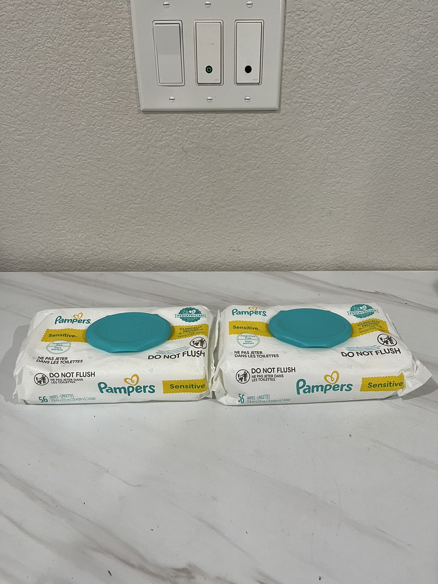 Brand new Pampers Baby Unscented Wipes, Sensitive, 56 Count Each (2 For $3)