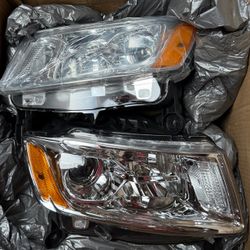Pair 2014 2015 2016 Jeep Grand Cherokee Chrome Projector Headlights HALOGEN headlamps left right
