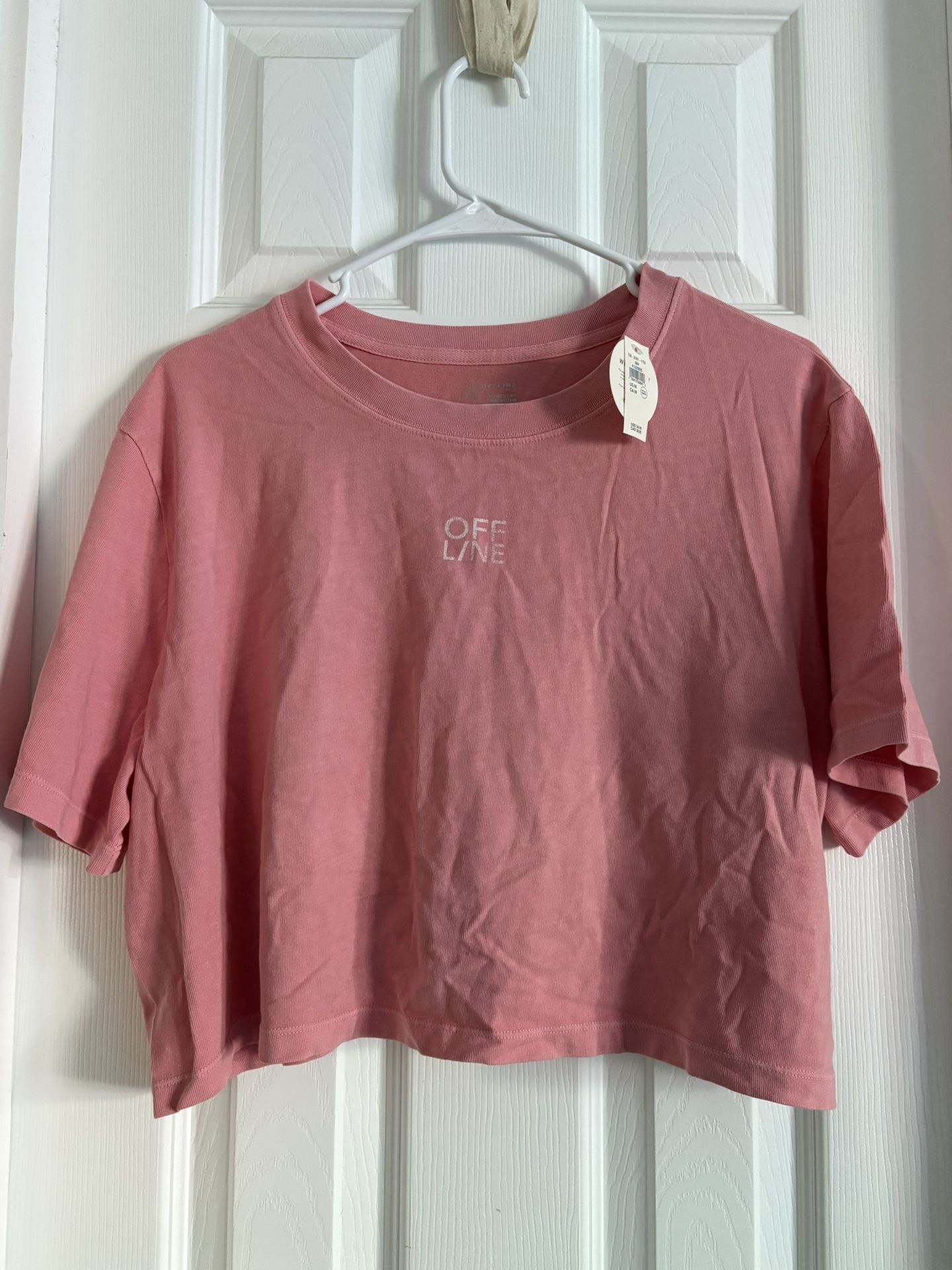 Offline By Aerie Cropped Shirt