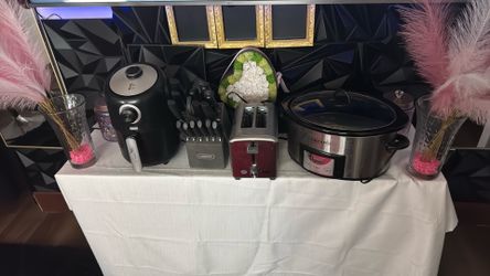 Kitchen appliances, black, and silver