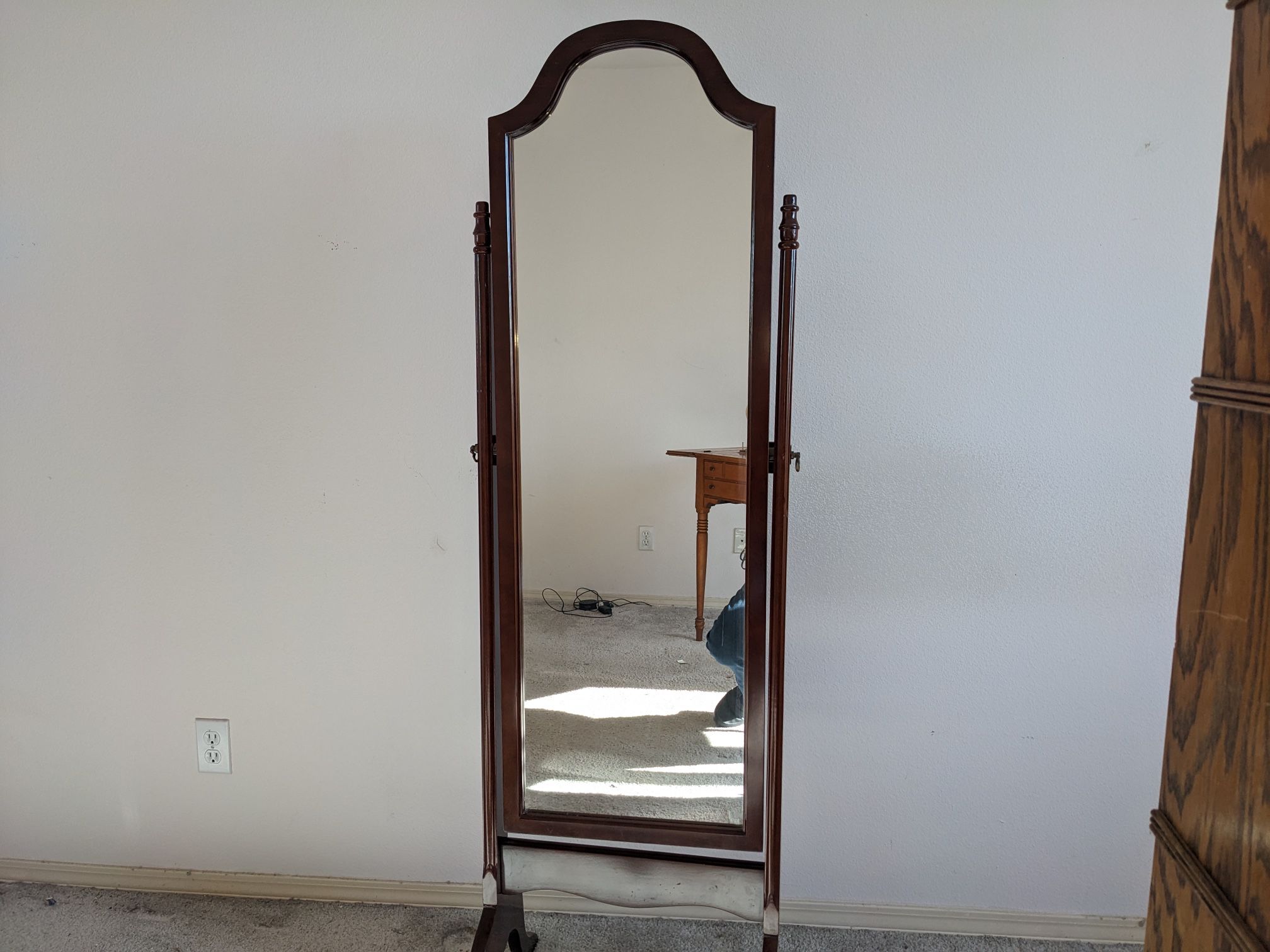 Antique Standing Mirror With Tilt