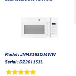 GE® 1.6 CU. FT. OVER-THE-RANGE MICROWAVE OVEN WITH RECIRCULATING VENTING