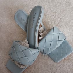 Shoes Light Blue  Slip On Heel  Size 6 New