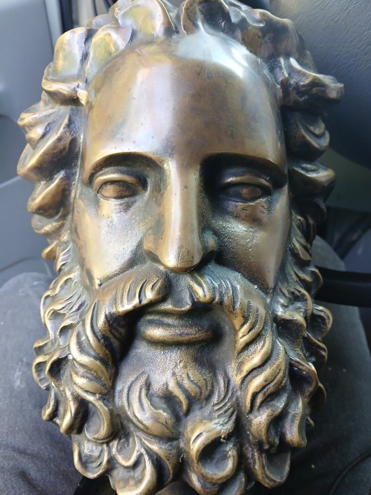Roman God Bronze Bust Sculpture