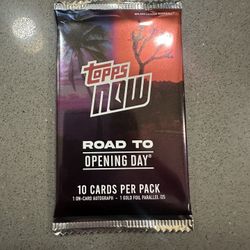 2025 Topps Now Road to Opening Day Pack 1 On Card Auto 1 Gold /25