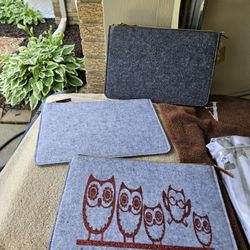 Sturdy New Felt Zippered Pouches. EACH