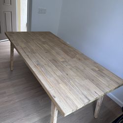Solid Acacia Wood Dining Table 
