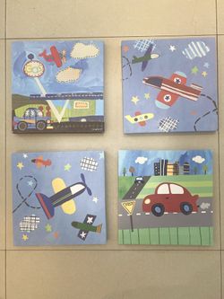 Boys Wall Decor - Transportation Frames 