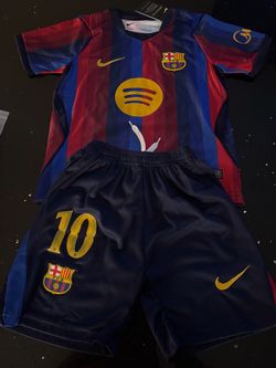 FC Barcelona Lamine Yamal Kids Jersey and Shorts Set