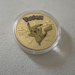 Gold Plated Pokémon Coin- Pikachu