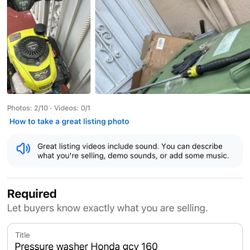 Honda Pressure Washer Gas 