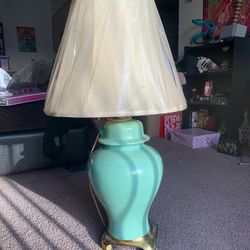 Vintage 80s Green Lamp