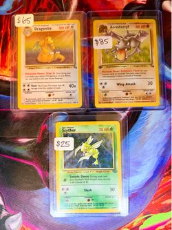 Vintage Pokemon Cards Fossil and Jungle Set Holographic