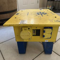 6 Outlets 50A Single Phase Electrical Power Box - Yellow