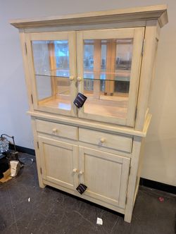 Chris Madden Forest Glen Versatile Wood Display Hutch Cabinet