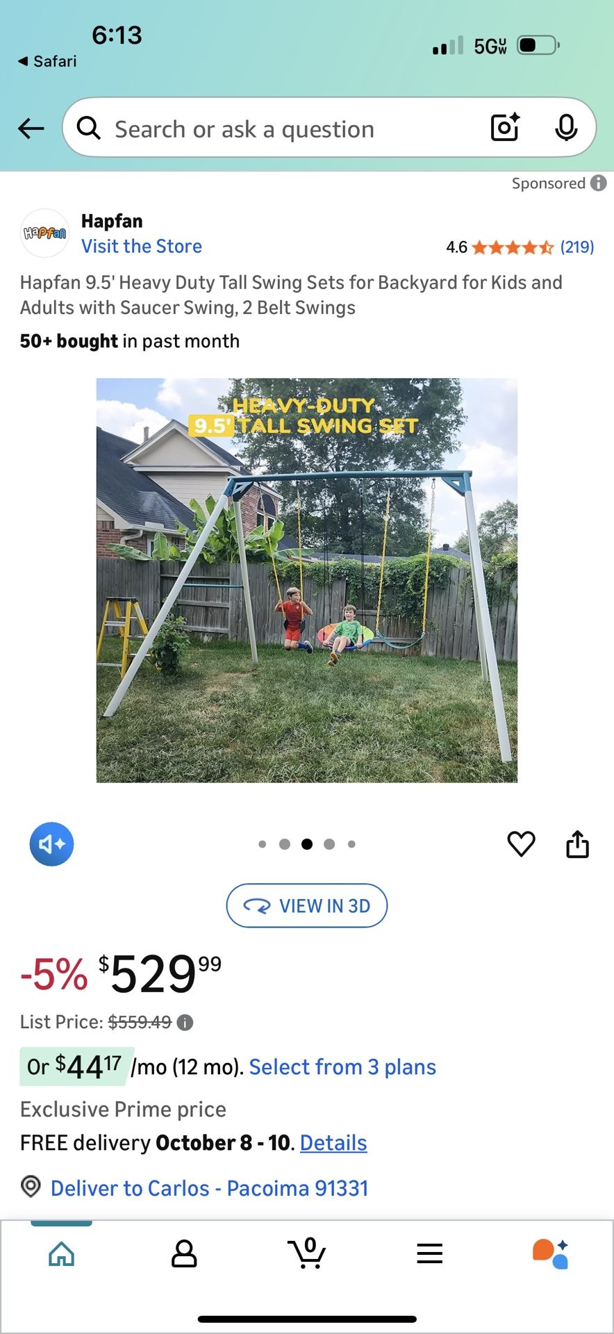 Hapfan Swing Set