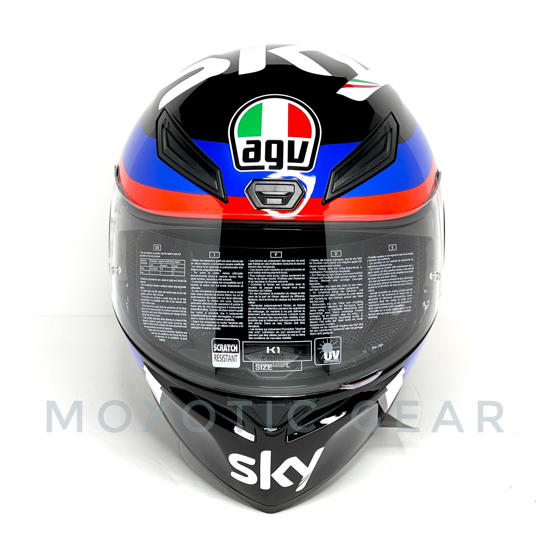 AGV K1 VR46 Sky Racing Team Helmet- Size Large (COLOR SHIELD SELL