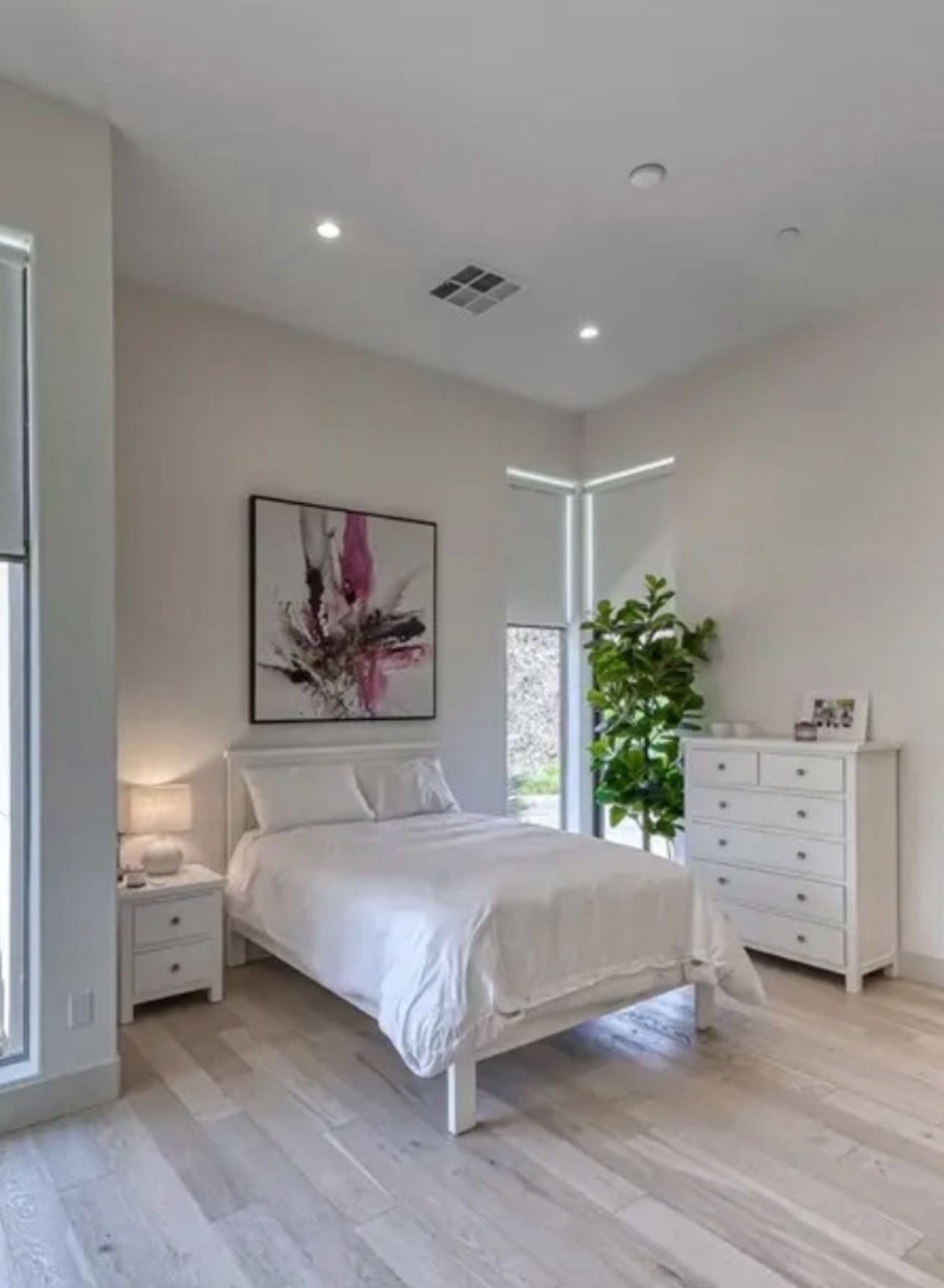 White Twin Size Bed, Night Stand and Dresser Set