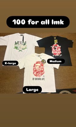 2 bape tees 1 amiri
