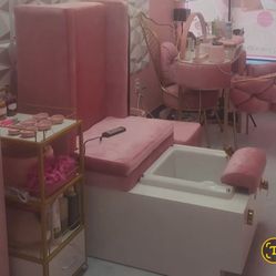 2 Pink Pedicure Chairs For Sale!