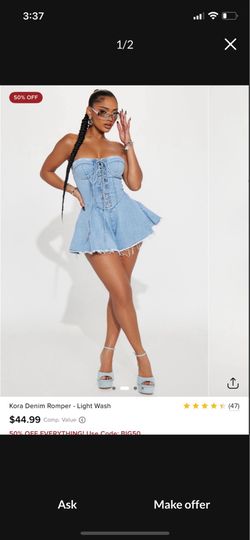 Denim romper 1x