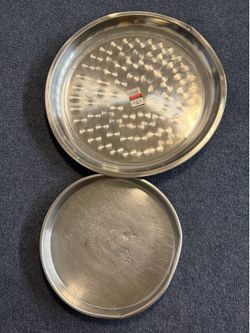 Stainless Steel Serving Trays - Large Tray + Small Tray FREE