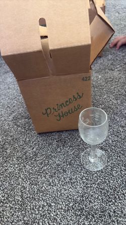 vintage princess house crystal small shot glasses