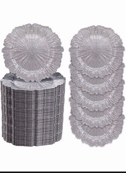 Silver Reef Charger Plates Set of 100 PRICE IS FIRM!!
