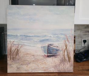 Coastal art decor portrait