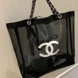 CC Black Mesh Tote Bag Pouch Set GWP Beauty Gift