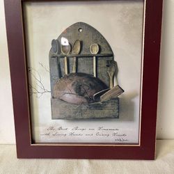 NEW Primitive spoon rack framed Print