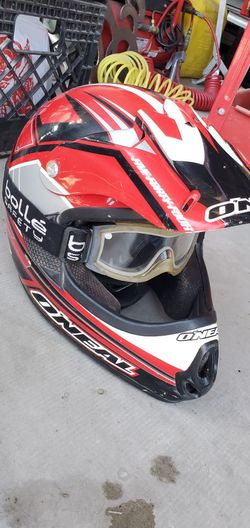 Dirtbike Helmet and Goggles