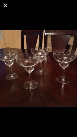 Princess House Margarita glasses. Set 4