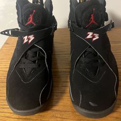 Jordan Air Jordan 8 Retro Playoff 2013 Black Red Men's Sneaker Size US 9.5 