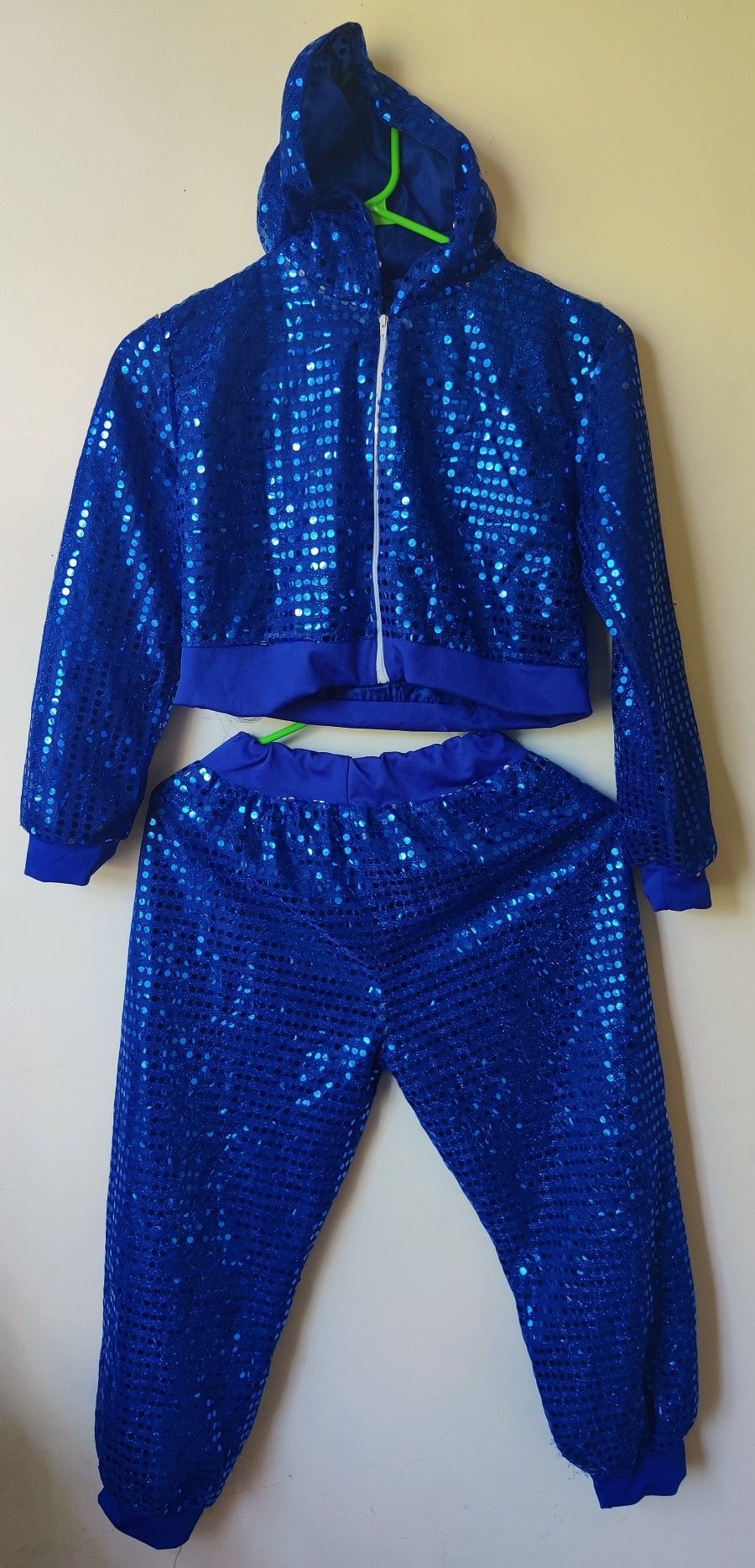 Children Girls Sequins Hip hop Costume Street Dance Clothing Set
-Size 8