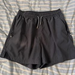 Dark Gray Athletic Shorts with Zip Pockets
