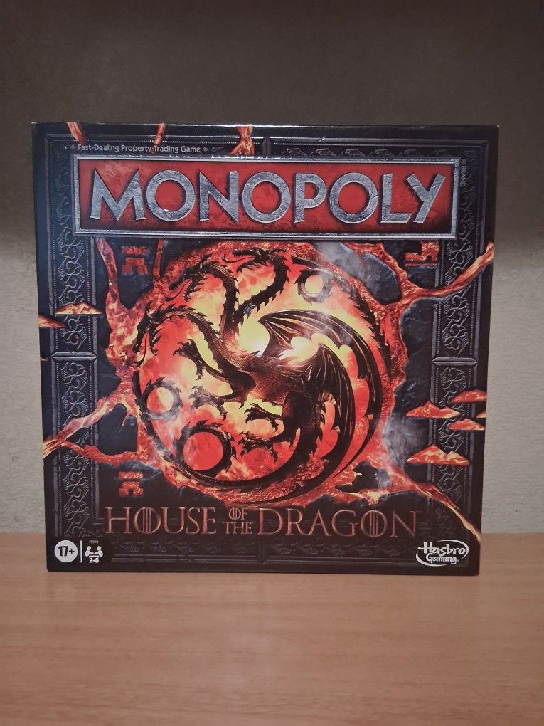 MONOPLY HOUSE OF THE DRAGON EDITION BOARD GAME