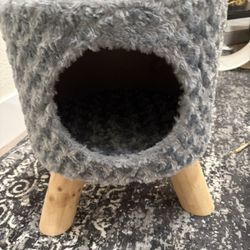 Brand New Plush Cat Hideaway with Wooden Legs – Never Used