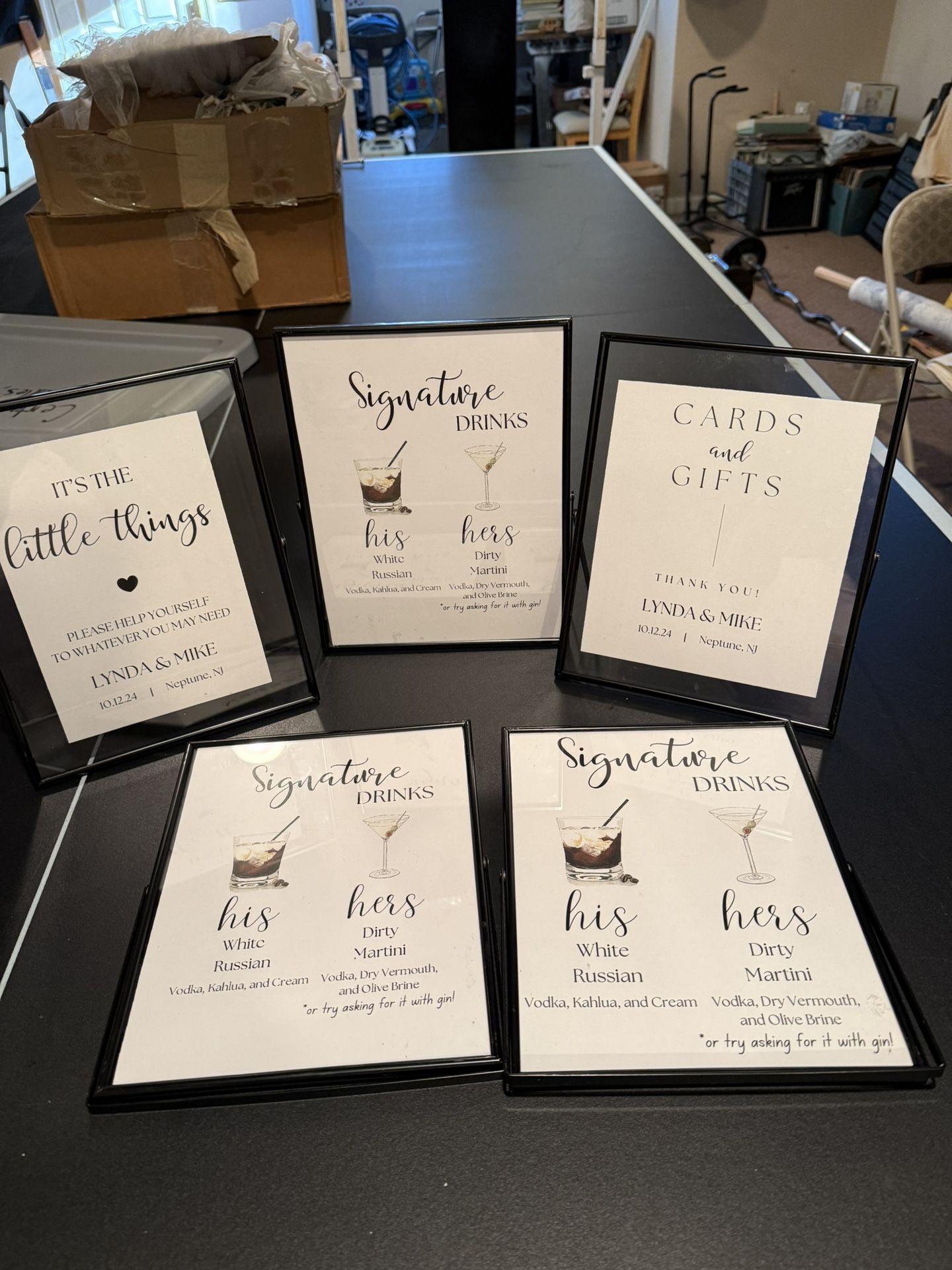 Set Of five floating frames