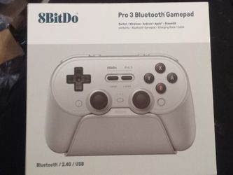 Grey 8BitDo Pro 2 Bluetooth Gamepad