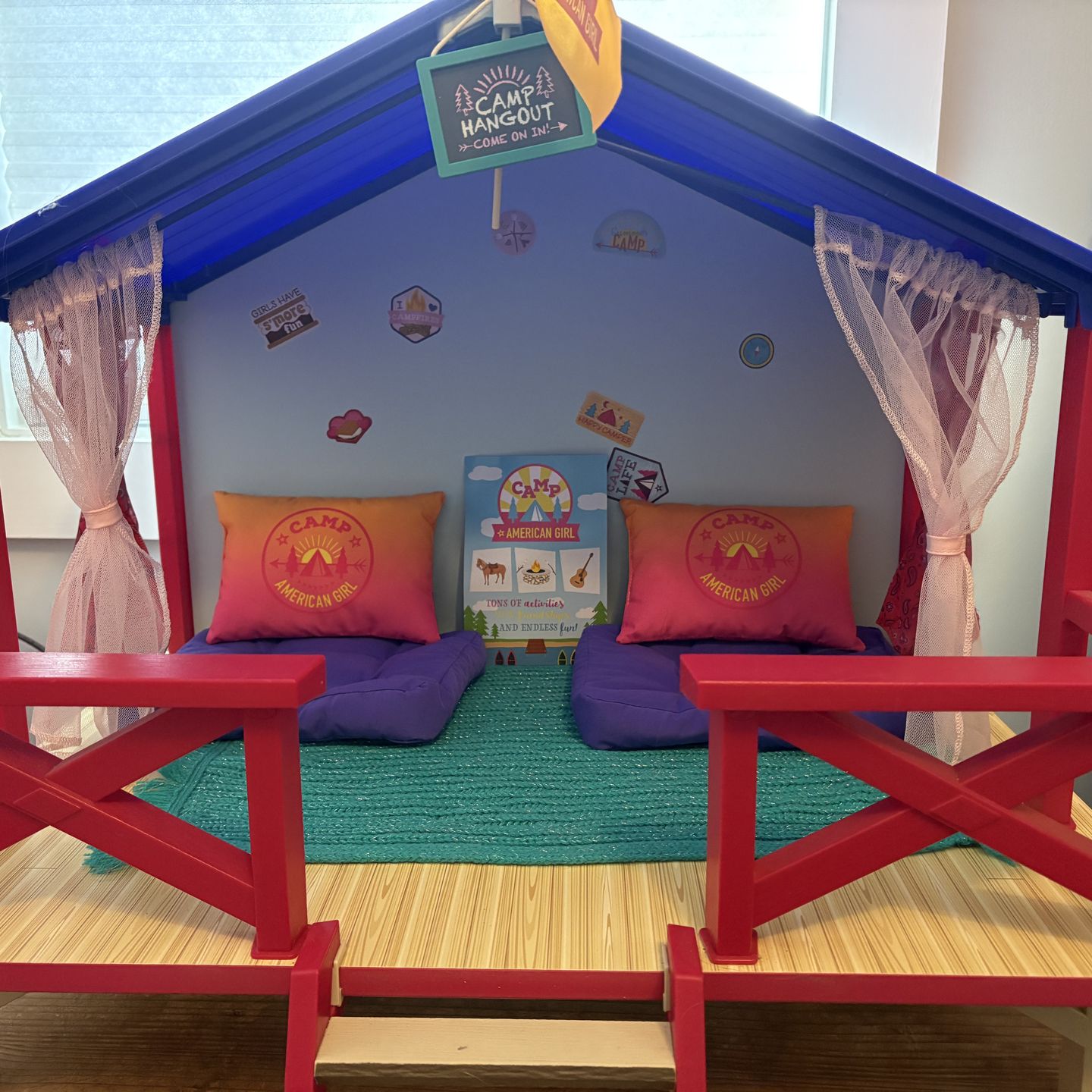 American Girl Doll Camp Hangout Cabin & Accessories