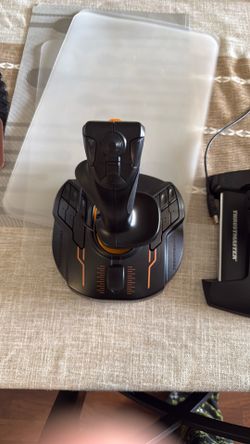 Thrust master flight simulator joystick and throttle