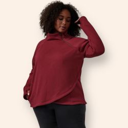 Athleta Deep Red Karma Pullover, Size XL, MSRP $89