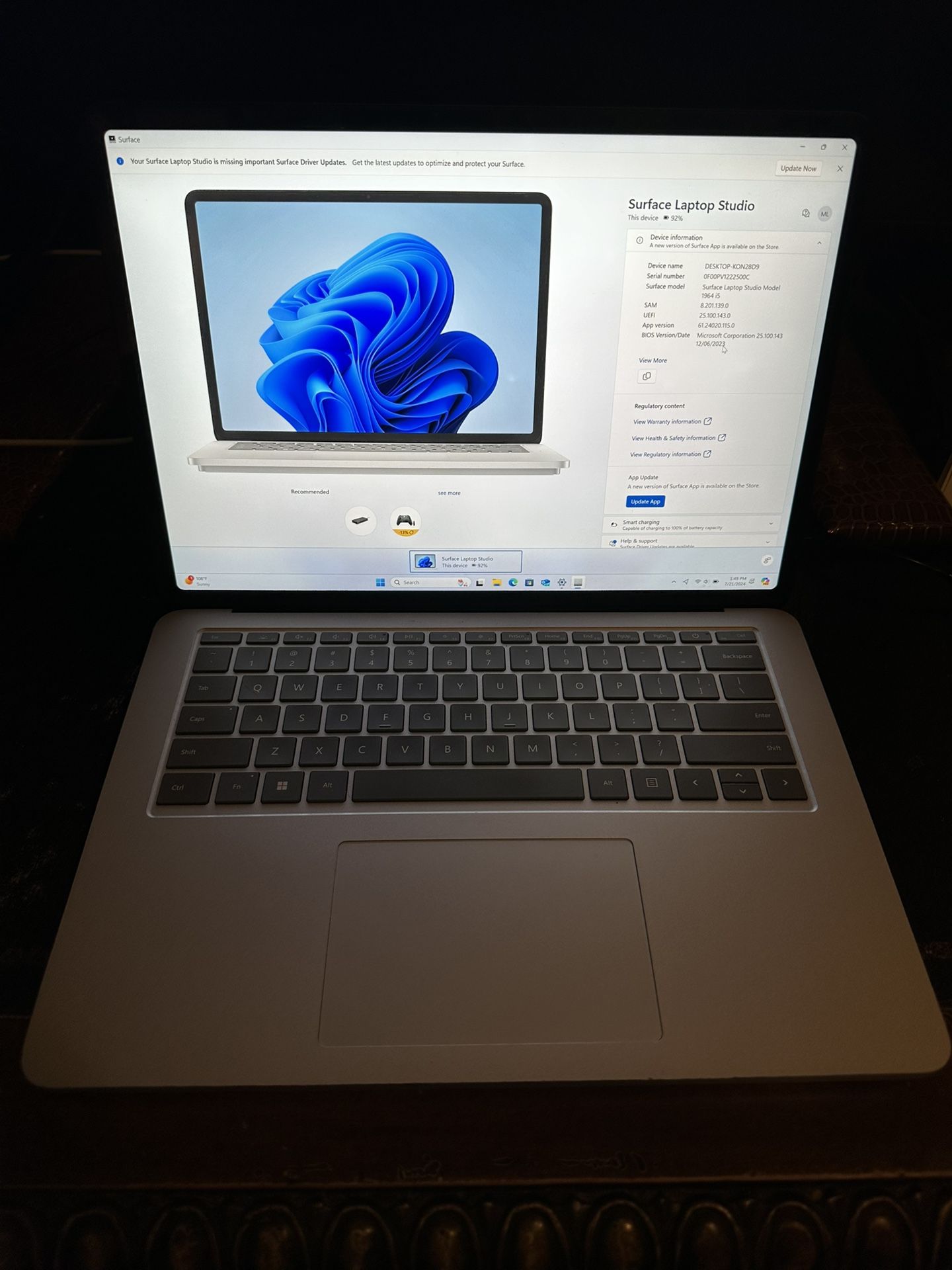 Microsoft Surface Laptop Studio 1964 14.4